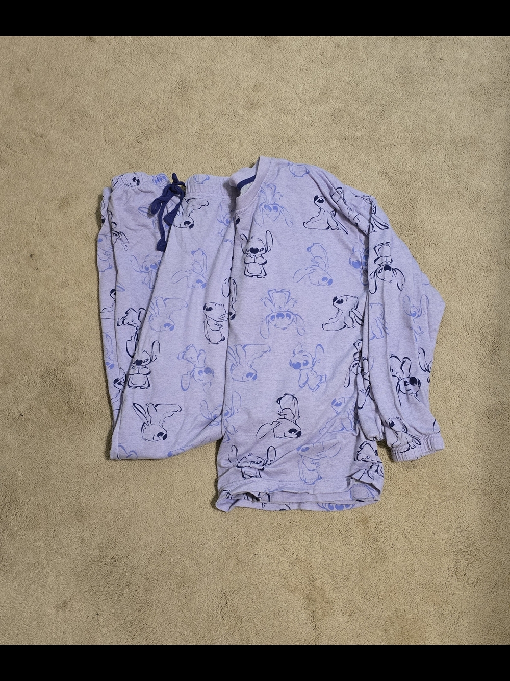 Disney Light Purple Stitch Pajama Set